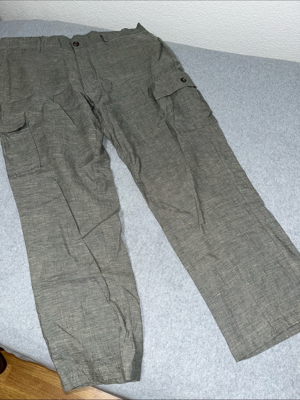 Tasso Elba Linen Cargo Pants Mens 36 Casual